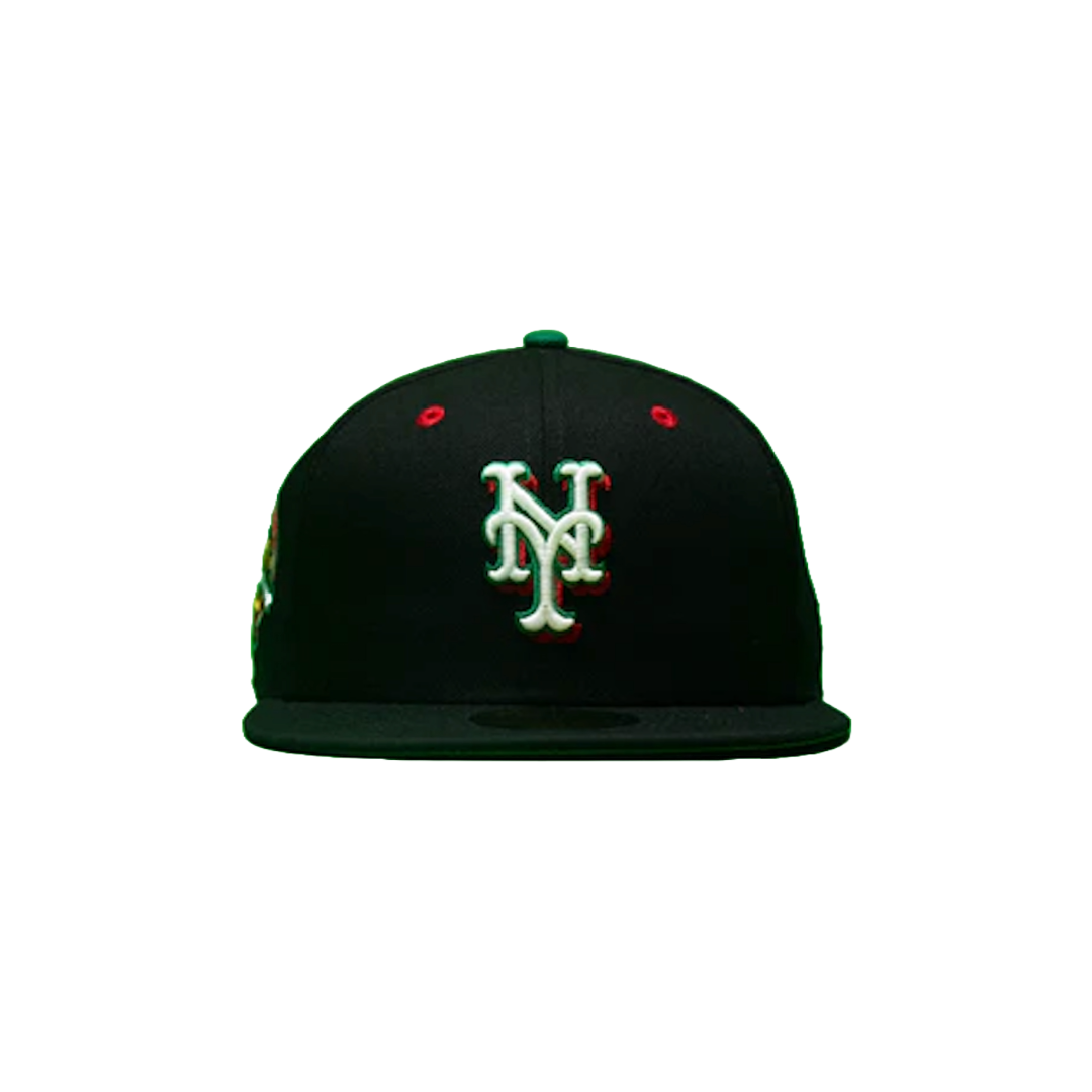 Brooklyn Cyclones Cyclones Patch New Era 59FIFTY Fitted Hat (Chrome White, Black and Green Under BRIM) 7 7/8