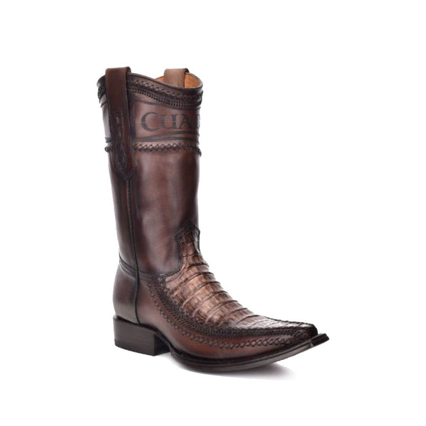 Cuadra Genuine Caiman Belly Narrow Square Toe Boot in Paris Cafe 1b1afc ...
