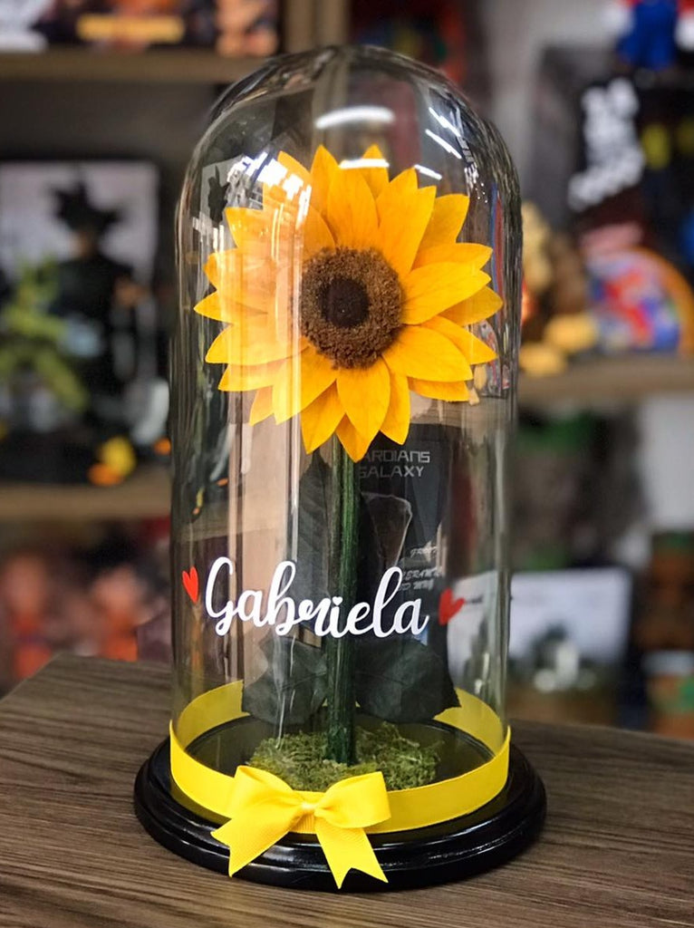 Girasol Jumbo preservado en cúpula de vidrio Personalizada – El Regalador  Ecuador