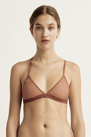 Odelyn cotton-tulle soft-cup triangle bra