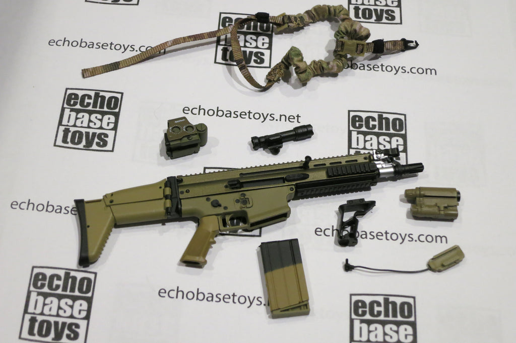 MCC Toys 1/6th FN SCAR-H MK17 SBR Version (Tan,w/Acc) #MCC4-W420 – echobasetoys