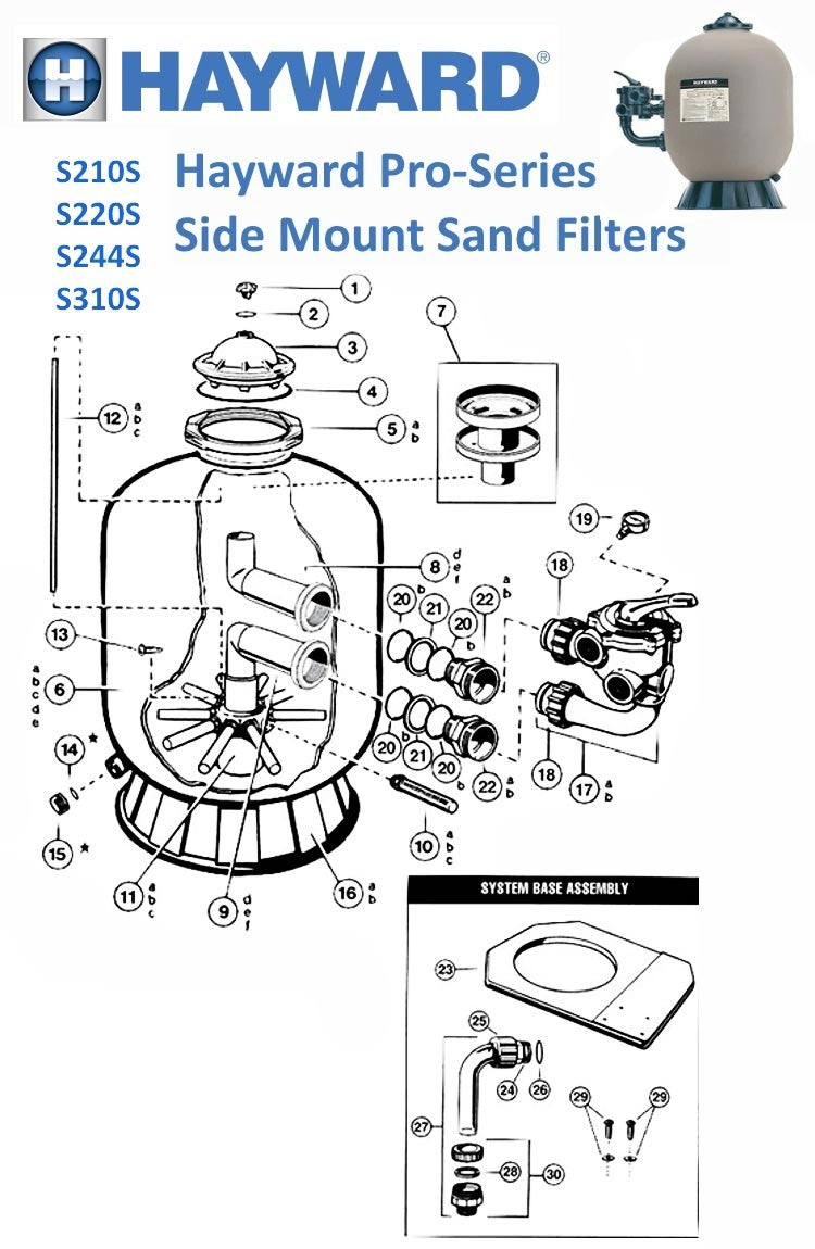 Hayward Pool Filter Parts Diagram - General Wiring Diagram