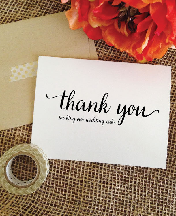 Wedding Thank You For Making Our Wedding Cake Card Lovely V3 Wedding Cheer
