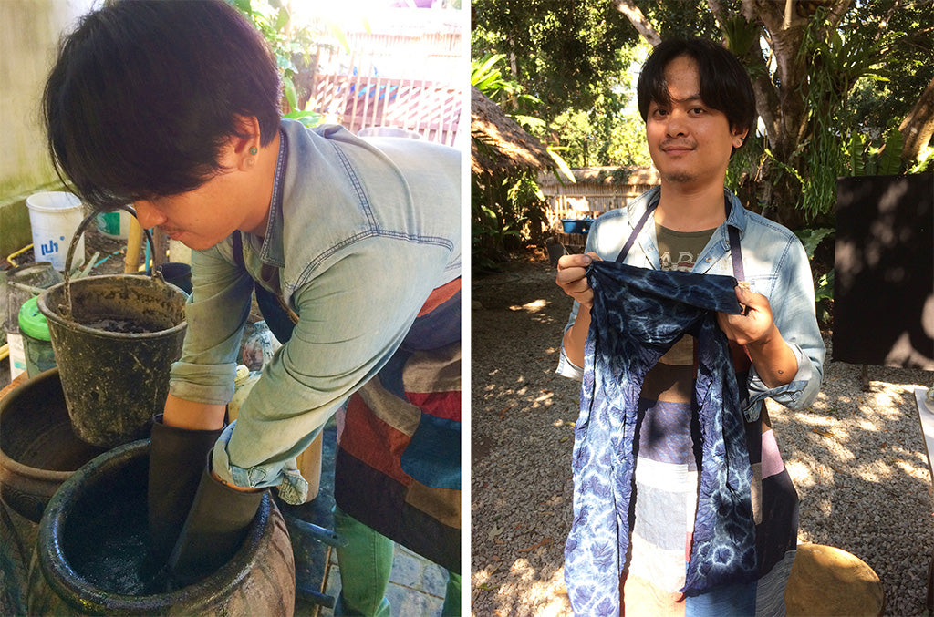 Natural Indigo dyeing - Pallu Design