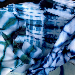 Indigo dyed fabrics oxidising - Pallu Design
