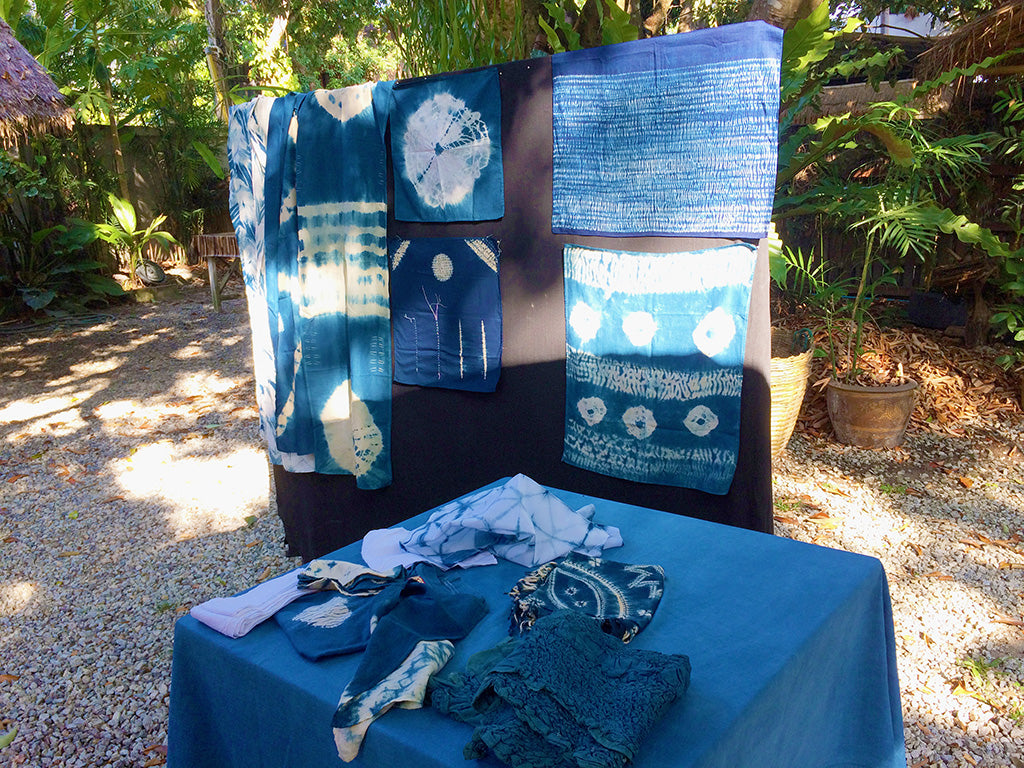 Indigo Shibori Samples - Pallu Design