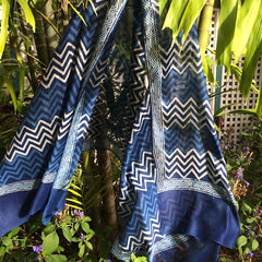 Silk Chevron Scarf - Pallu Design