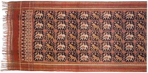 Silk heirloom Patola sari - Pallu Design