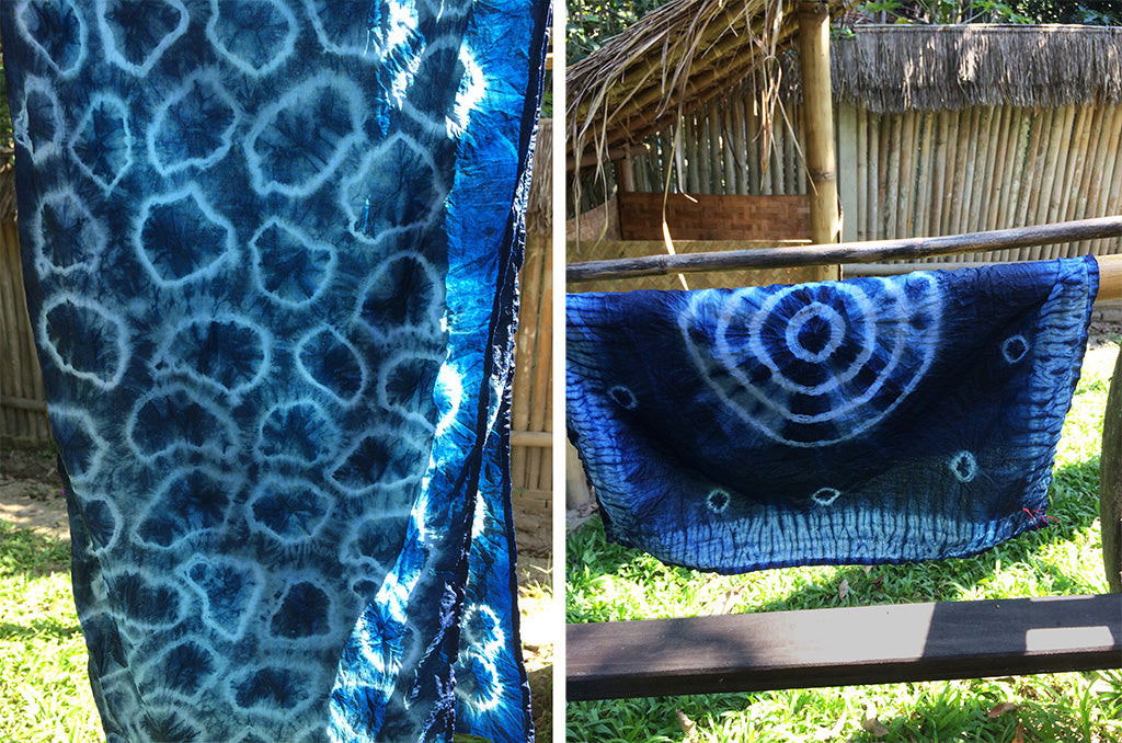 Shibori scarf and napkin - Pallu Design