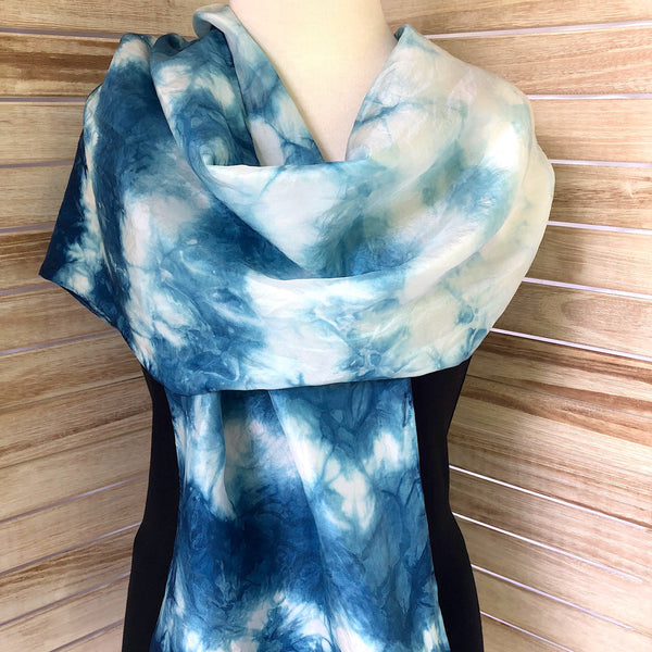 PWLine Cotton Silk Midi Scarves Cups Indigo