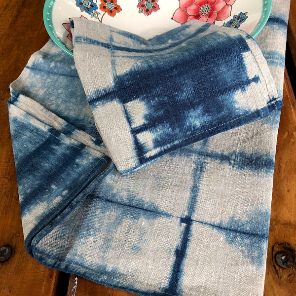 Hand-Dyed Indigo Shibori Kitchen Towels (Set of 2) on Food52