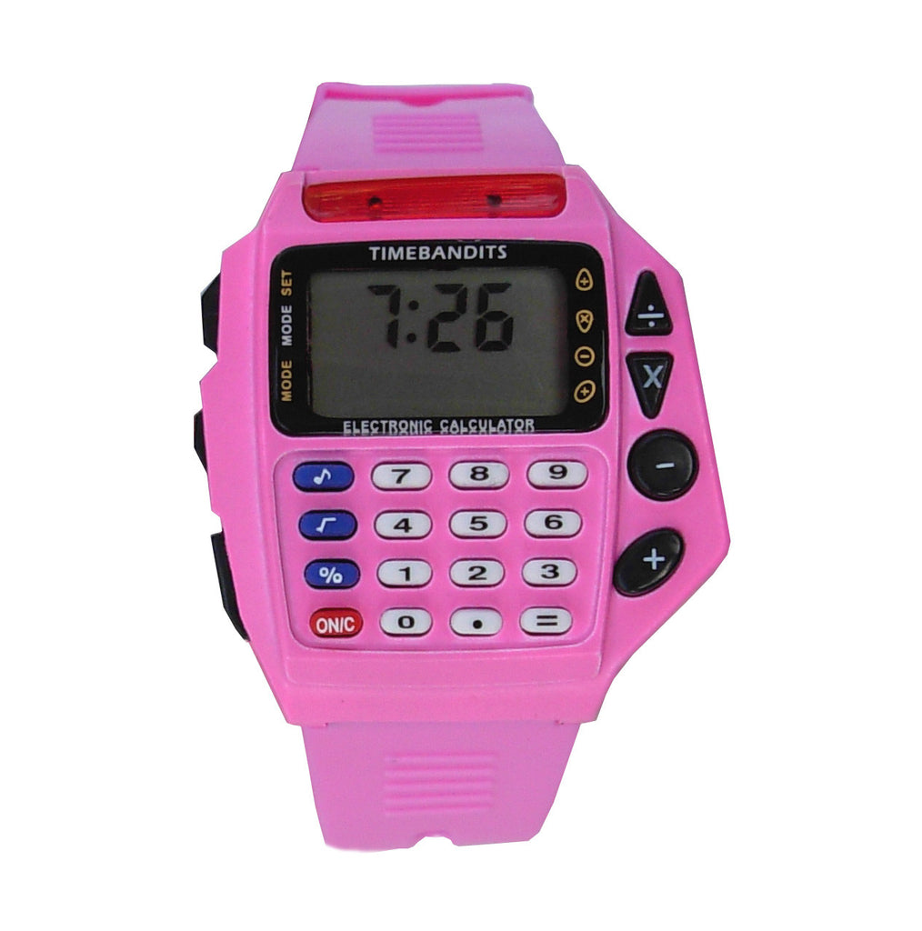 digital pink watch