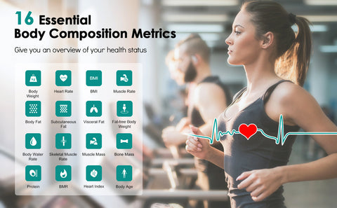 Advanced Bioelectrical Impedance Analysis (BIA) Technology Calculates  Weight, Body Fat, Body Water, Muscle Mass and Bone