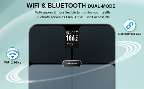  ABLEGRID Body Fat Scale,Smart WiFi Digital Bathroom