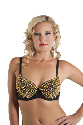 Electric Spike Bra Top, Rave Bras