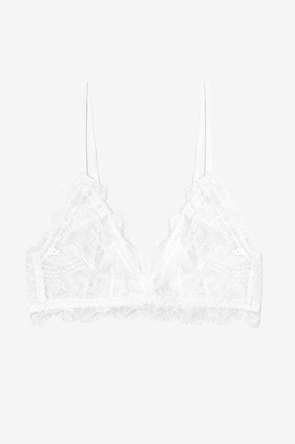 Lace Bra w/ Trim - White – Pavilion