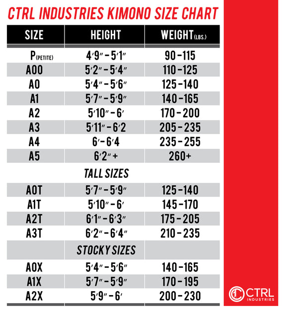 UPDATED SIZE CHART! – CTRL INDUSTRIES