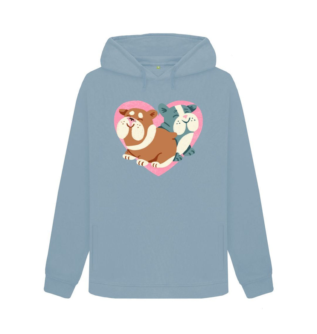 Stone Blue Bully Love - Hoodie with Pockets