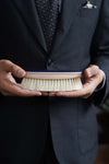 Horsehair Shoe Polish Brush - Made in Japan by Shoji Works (Blue)