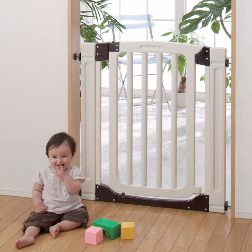 plastic baby gate with door