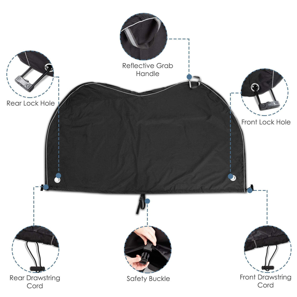 bike cover with lock holes