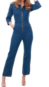 70s denim jumpsuit