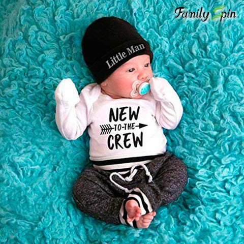 new to the crew baby outfit