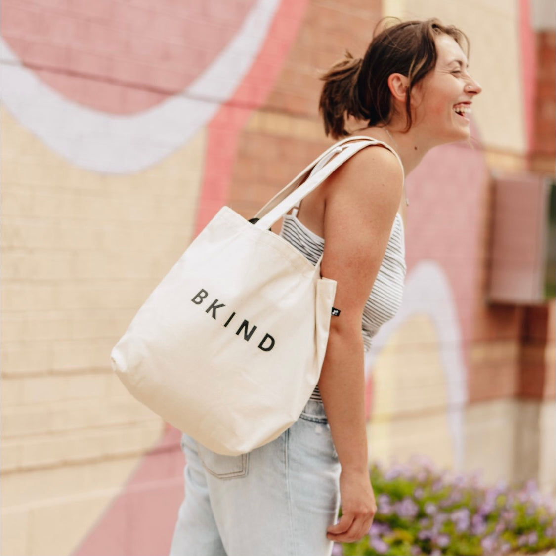 Natural Cotton Tote Bag - BKIND's Dog Luna