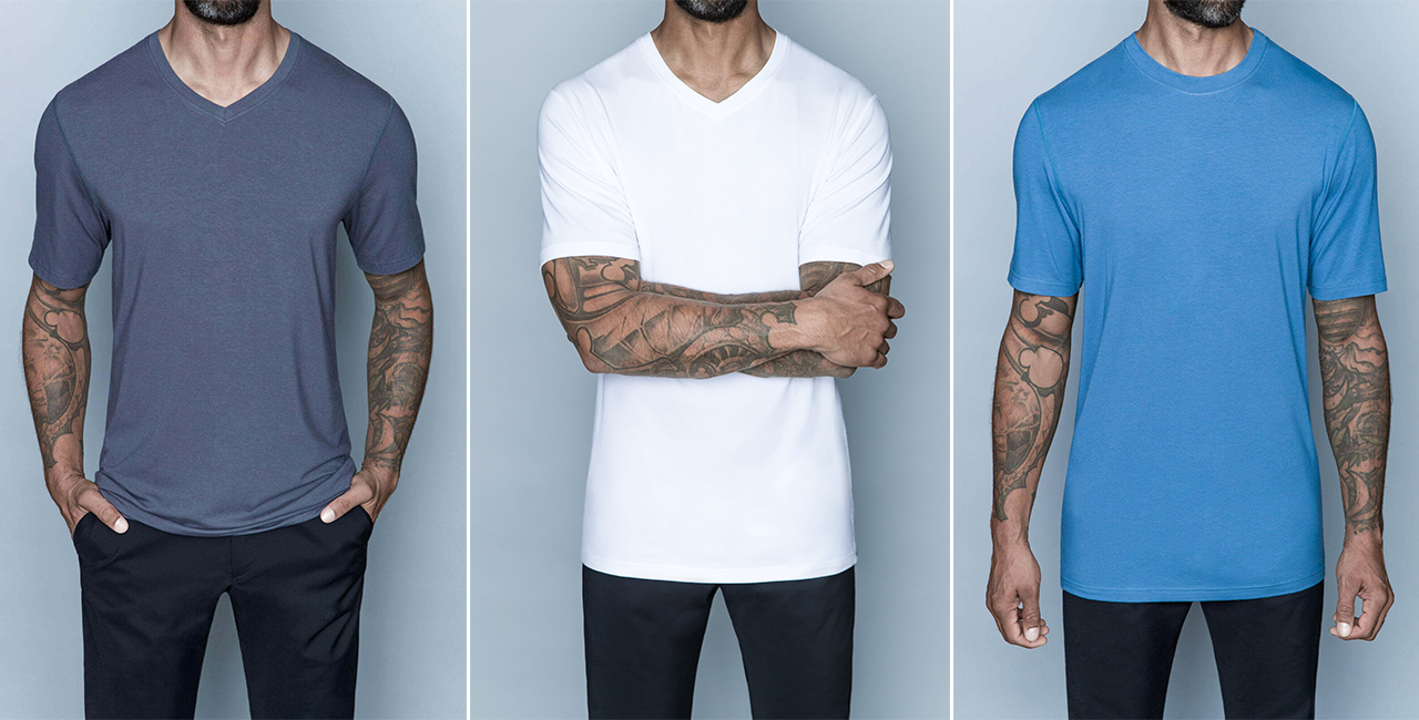 Navas Slim Fit Bamboo Tall Slim TShirts and VNeck Ts