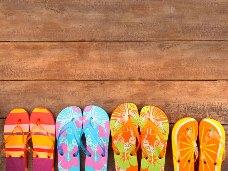 wooden flip flop wall decor