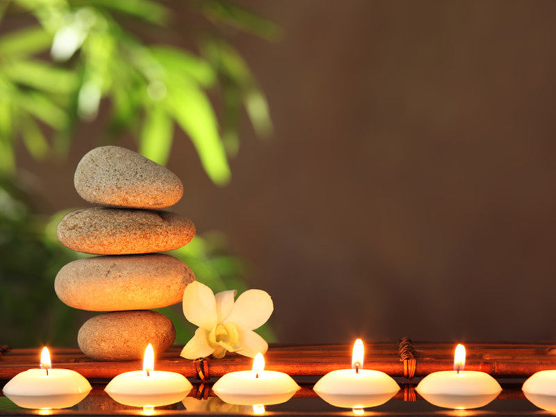 Zen Stones And Candles Wall Mural Majestic Wall Art