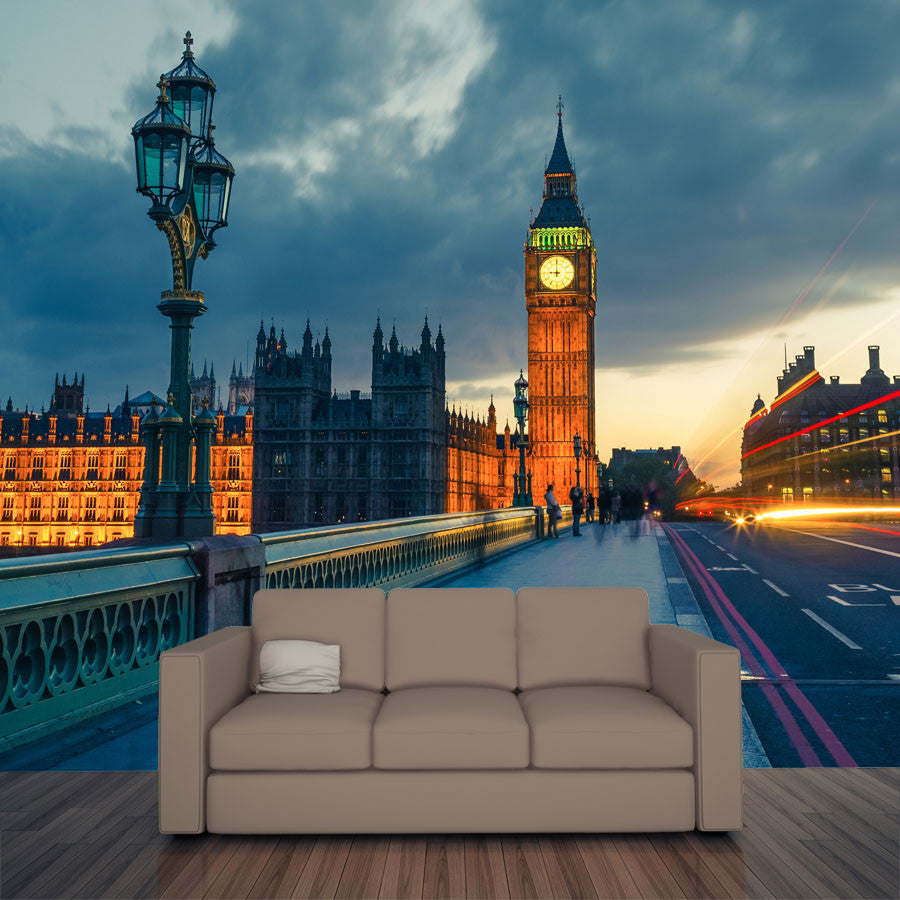 Big Ben at Night London Wall Mural - Majestic Wall Art