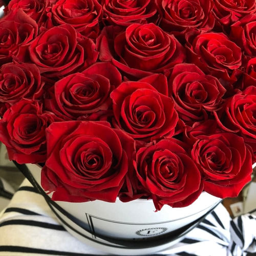 ROUND BOX : Signature Roses Red