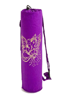 Yoga Mat Bag Purple Flying Ganesha Foil