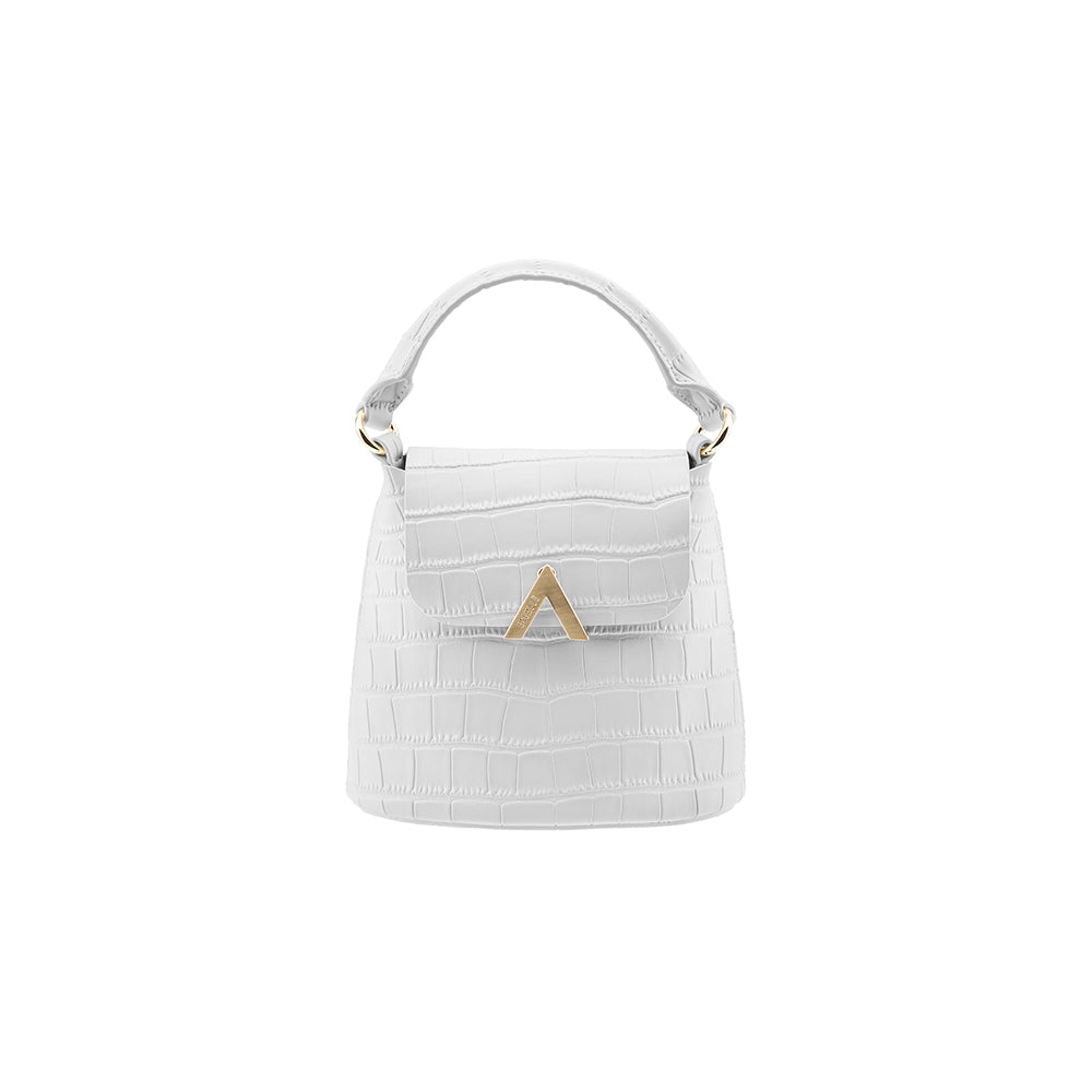 ESEMBLĒ Mini Bell Shoulder Bag - White 
