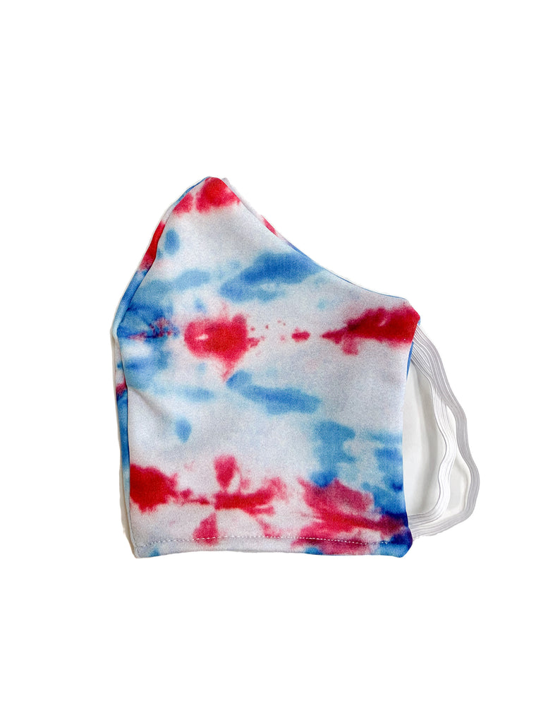 Red White Blue Tie Dye Face Mask Bondi Band