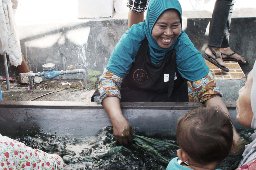 Natural dyeing training for batik artisans in East Java, Indonesia