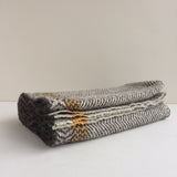 Natural wool blanket hand woven in Scotland