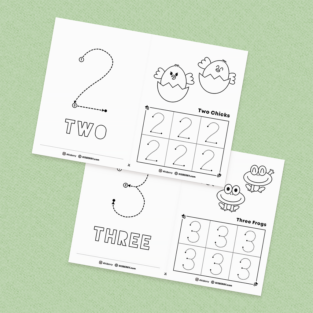 [Spring Math] Tracing numbers 1-10 worksheets