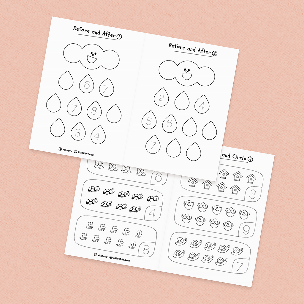 Counting numbers 1-10 worksheets Mini Book