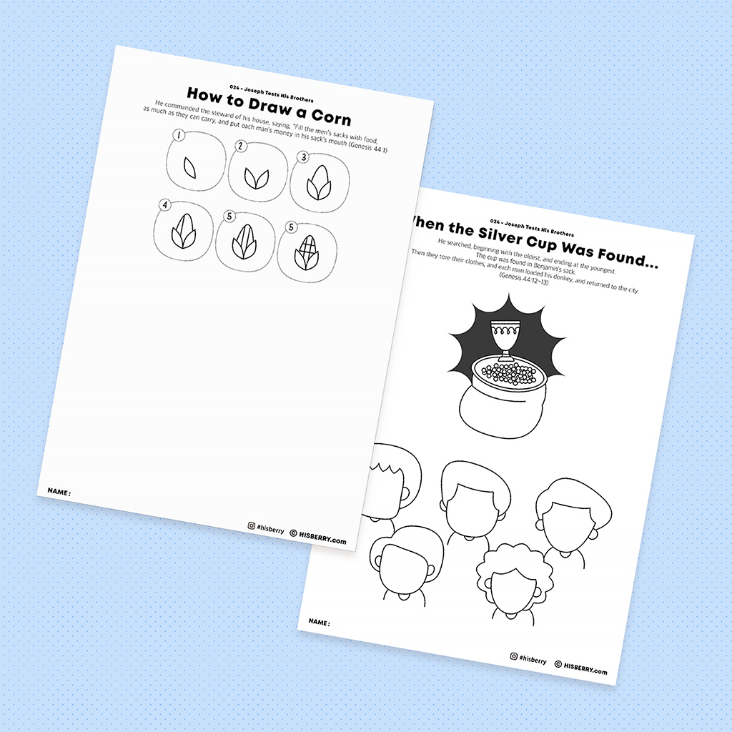 Joseph-Tests-Brothers-Bible-drawing-Coloring-pages-printables