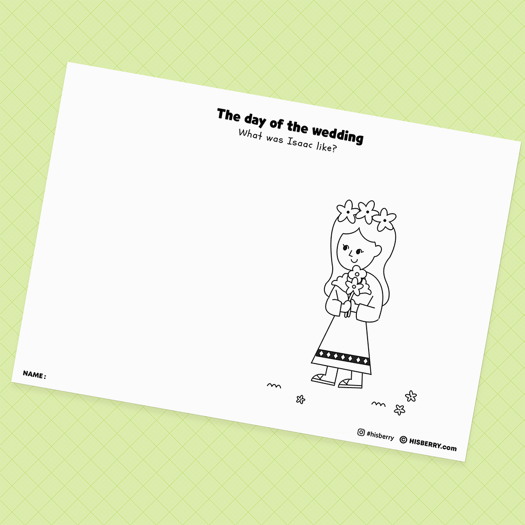 A Bride for Isaac - Creative Drawing Pages Printable