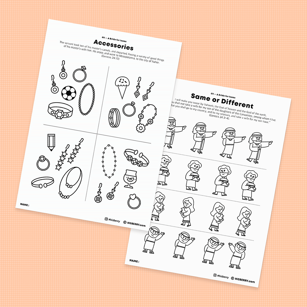 A Bride for Isaac - Activity Worksheets