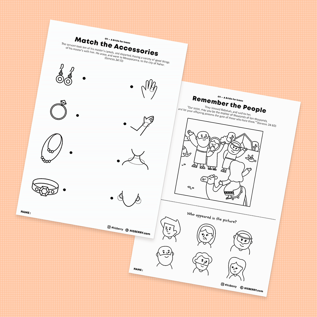 A Bride for Isaac - Activity Worksheets