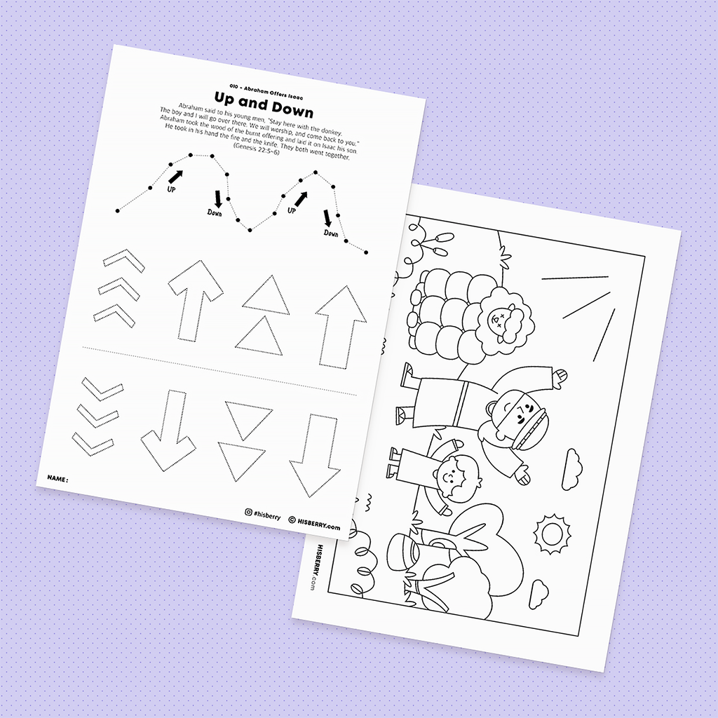 Abraham Offers Isaac - Drawing Coloring Pages Printable