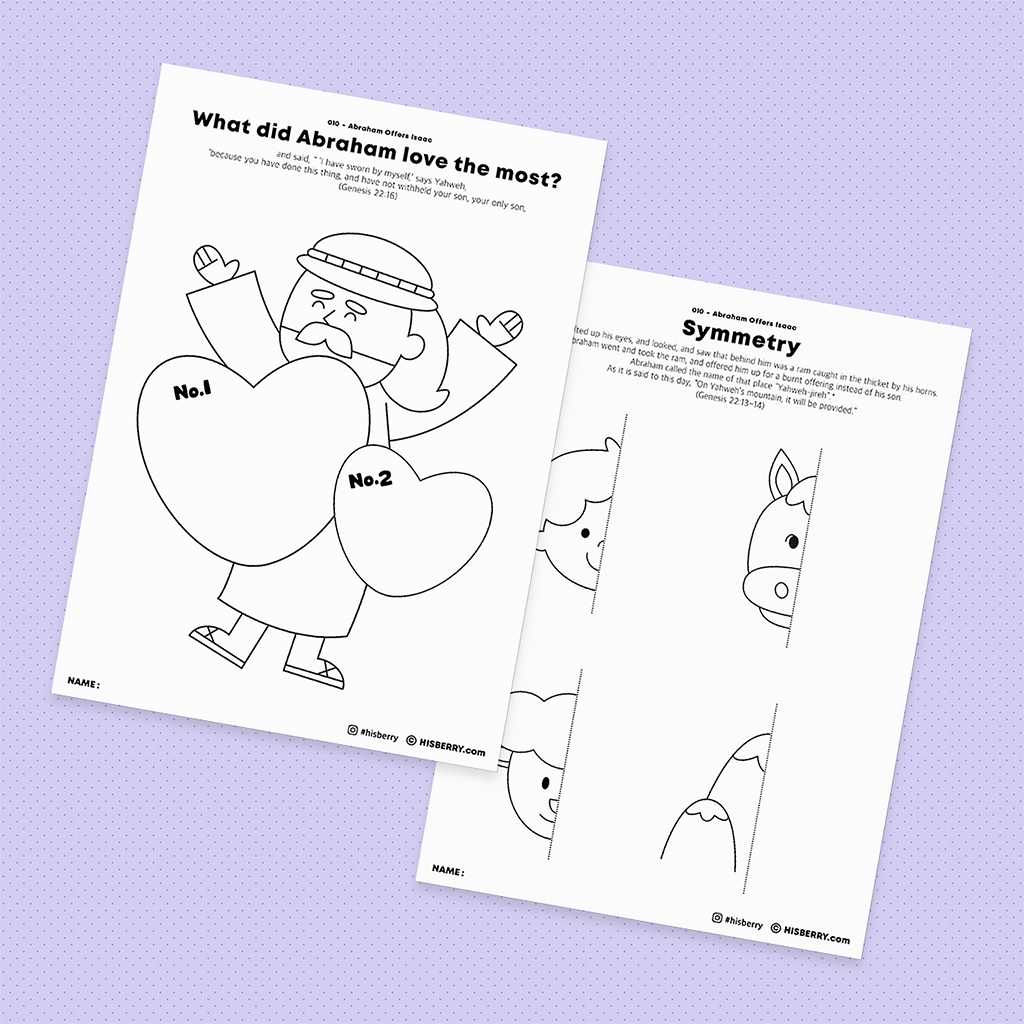 Abraham Offers Isaac - Drawing Coloring Pages Printable