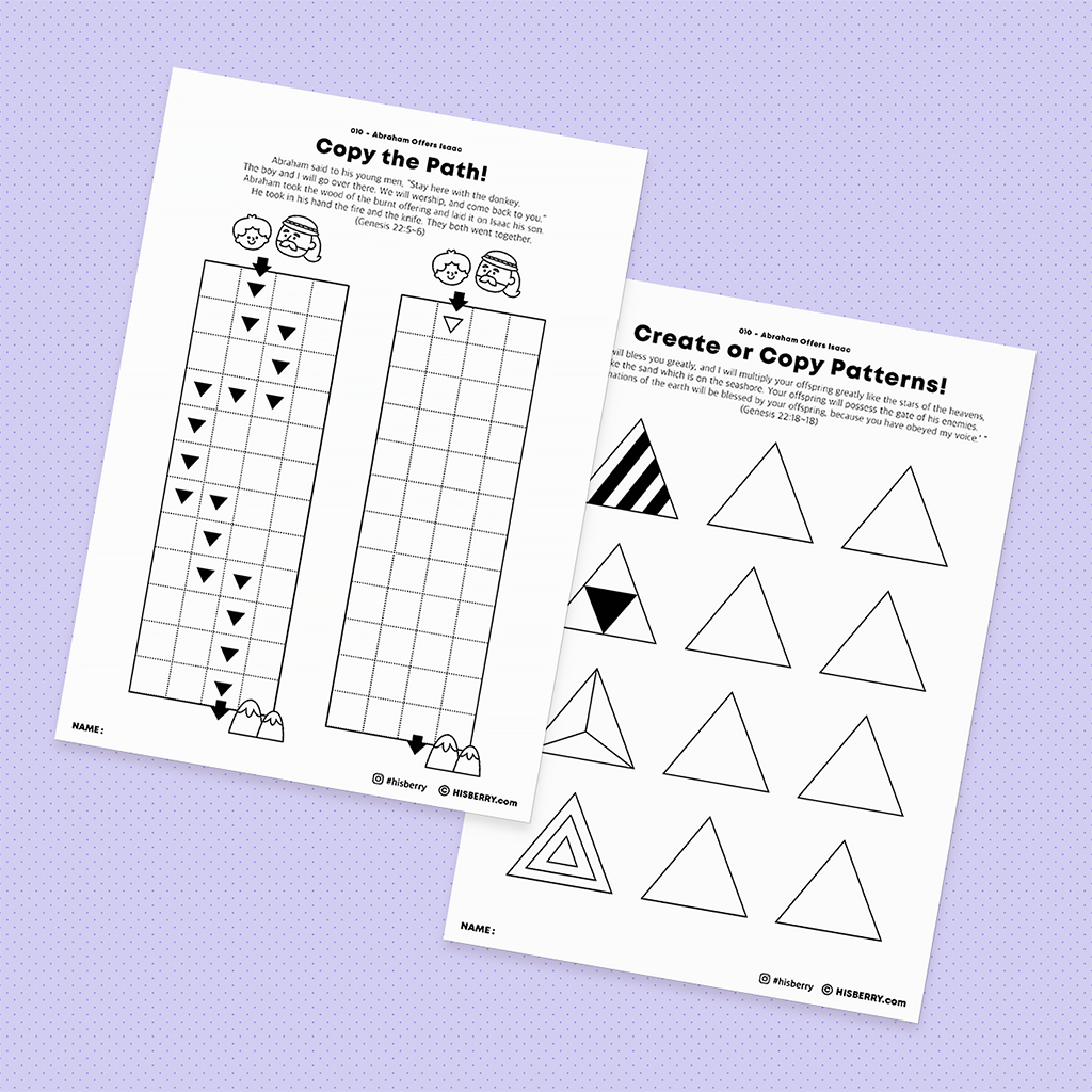 Abraham Offers Isaac - Drawing Coloring Pages Printable