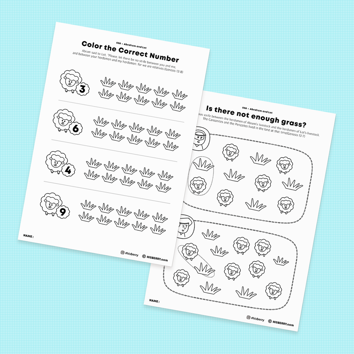 Abraham and Lot-Activity Worksheets