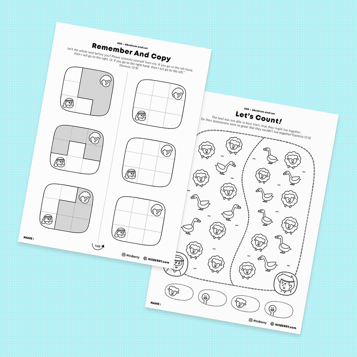 Abraham and Lot-Activity Worksheets