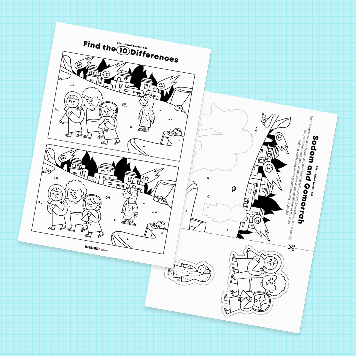 abraham and lot coloring pages